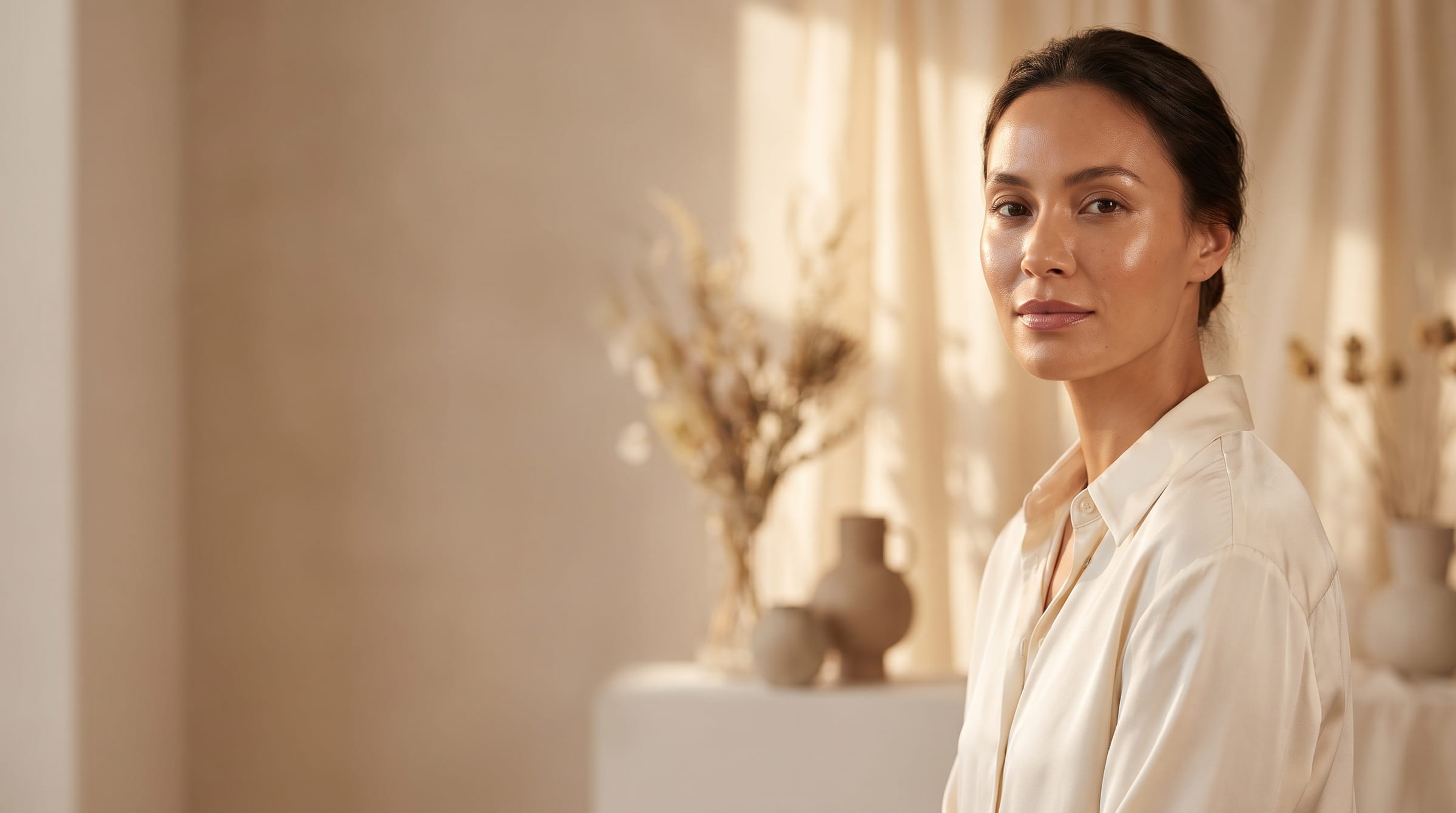 The serene, light-filled interior of Freyaroseaesthetics
